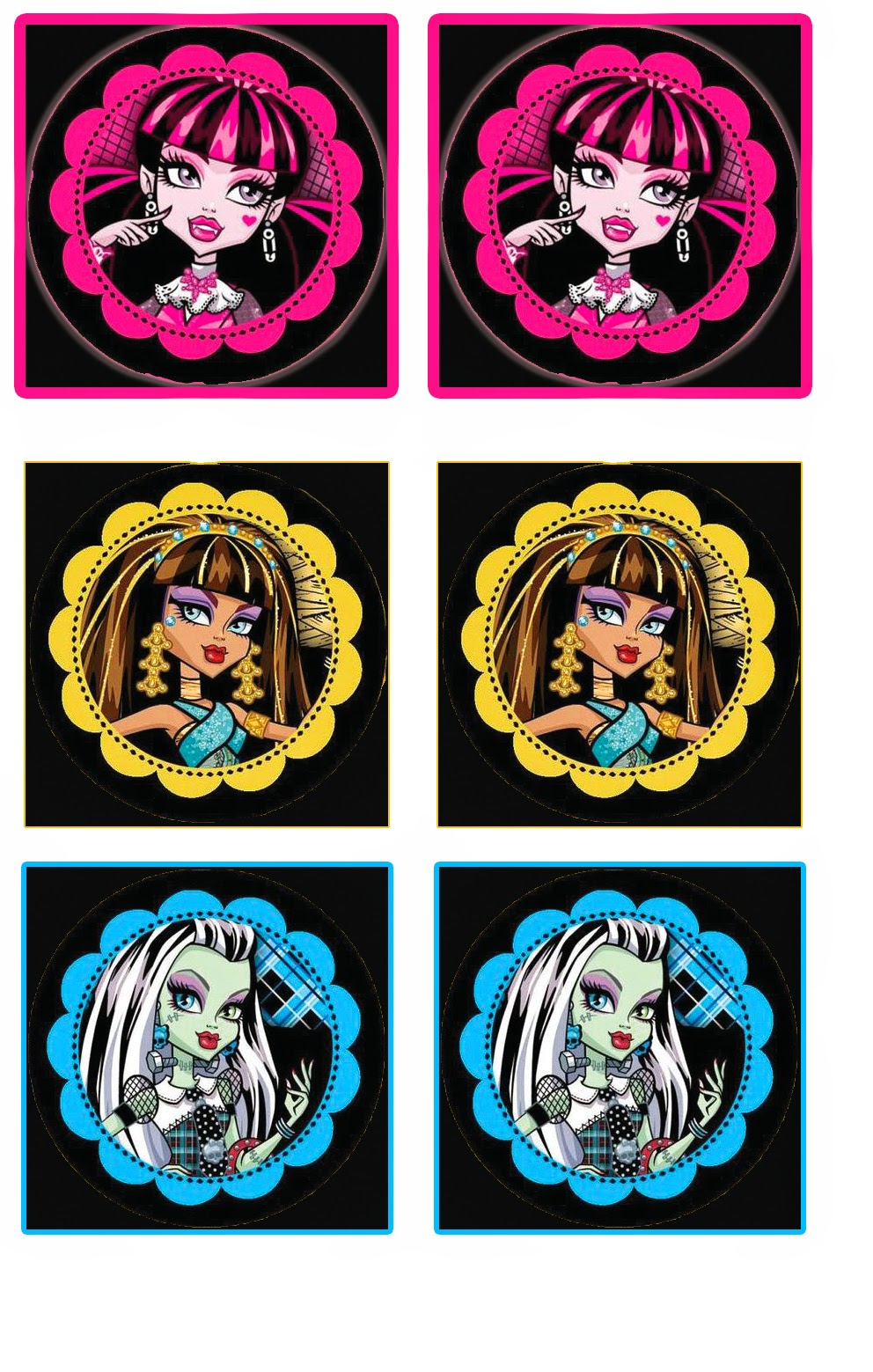 Monster High: Free Printable Cupcake Toppers And Wrappers. | Oh My - Monster High Cupcake Toppers Printable Free