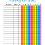 Monthly Bill Pay Checklist  Free Printable | $ Saving Money   Free Printable Bill Checklist