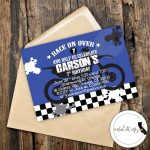 Motocross Birthday Party Invitation Super Cross Dirt Bike | Etsy   Motorcycle Invitations Free Printable