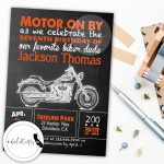 Motorcycle Invite Motorcycle Birthday Motorcycle Party | Etsy   Motorcycle Invitations Free Printable