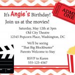 Movie Night Invitation Birthday Invite Diy Printable. $8.00, Via   Movie Birthday Party Invitations Free Printable