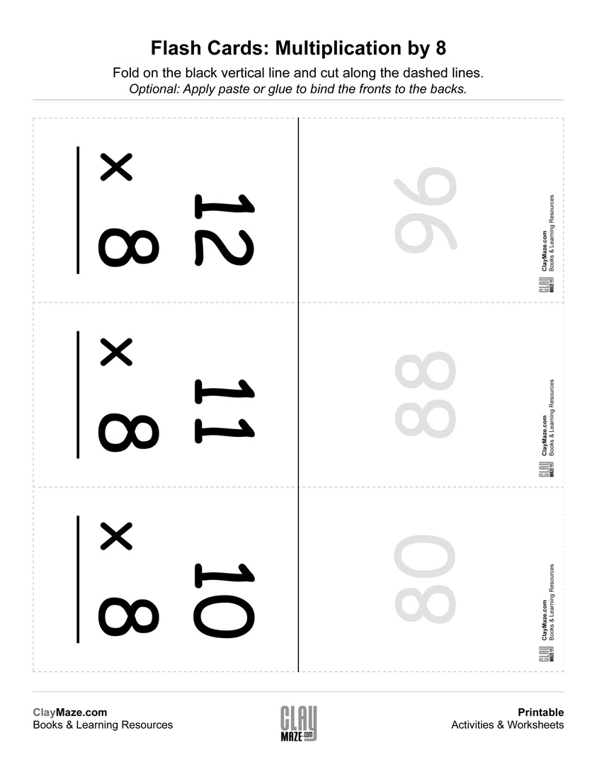 Multiplication Flashcards (0-12) | Free Printable Children&amp;#039;s - Free Printable Multiplication Flash Cards