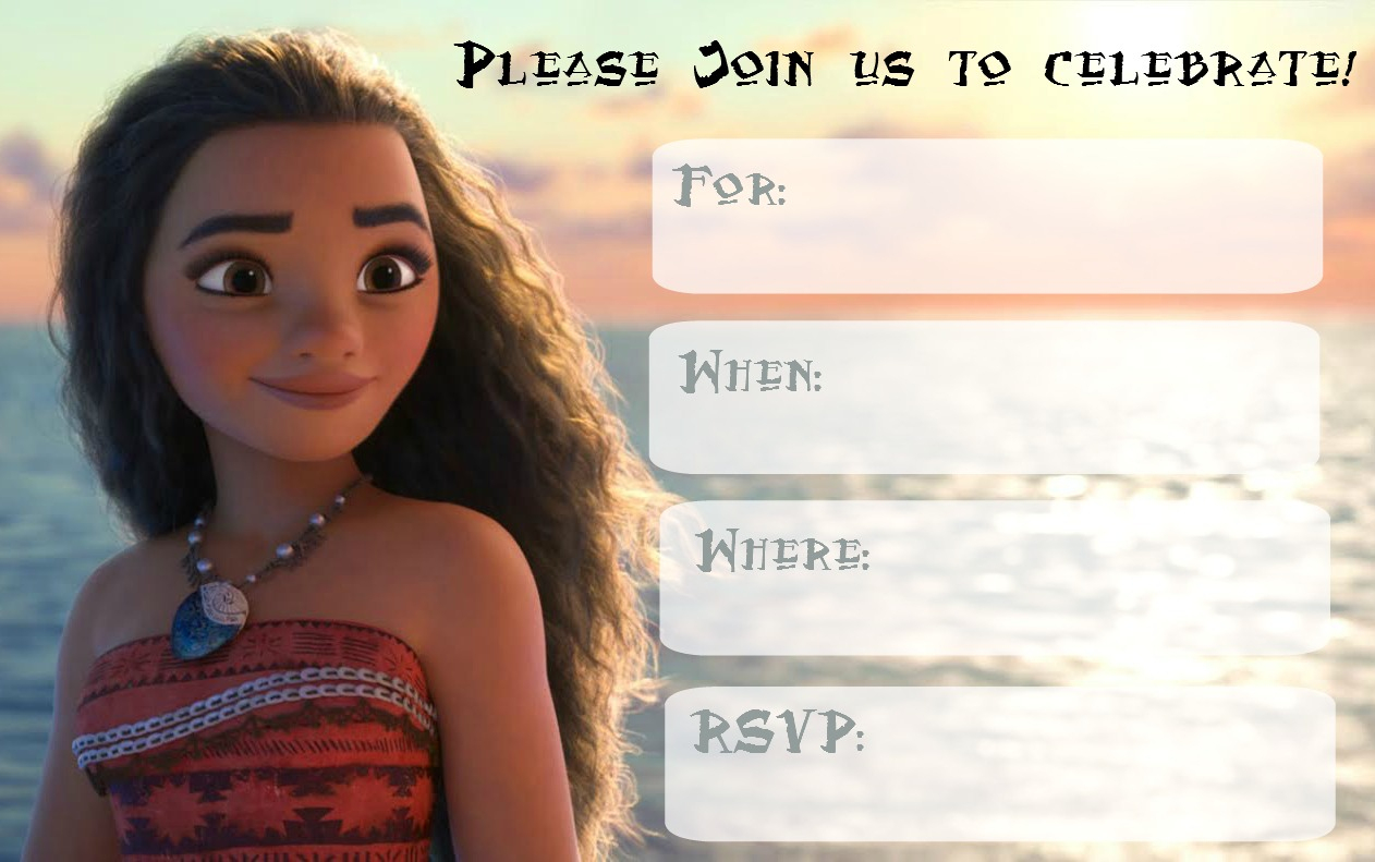 Musings Of An Average Mom: Free Printable Moana Invitations 2 - Free Moana Printable Invitations