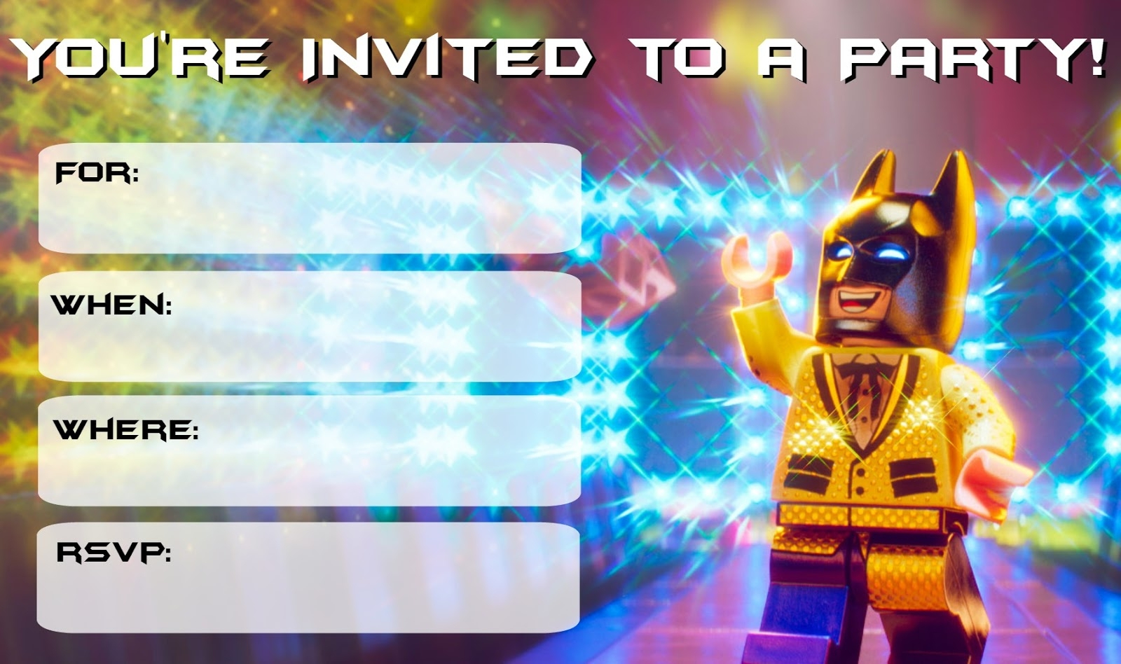 Musings Of An Average Mom Lego Batman Movie Party Invitations With - Lego Batman Party Invitations Free Printable