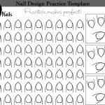 Nail Art Design Practice Templates Or Sheets   All Versions | Black   Free Printable Nail Art Designs