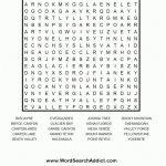 National Parks Printable Word Search Puzzle Intended For Free   Free Large Printable Word Searches