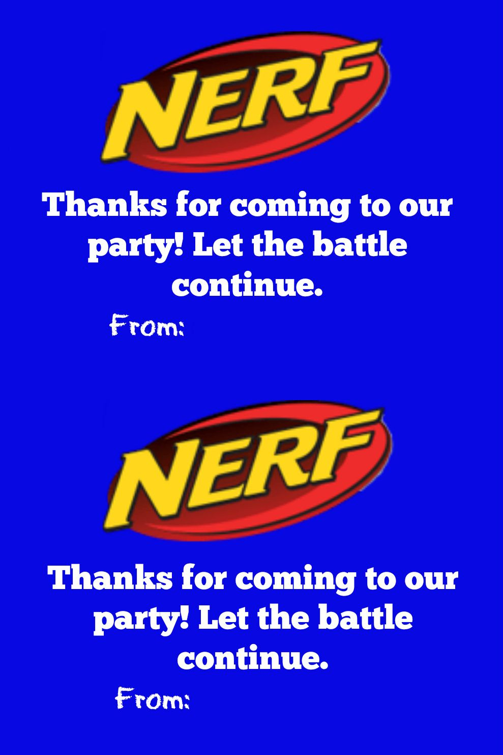Nerf Party Loot Bag With Free Printable Tags | Jacob&amp;#039;s | Nerf - Free Printable Nerf Logo