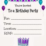 New Free Online Printable Birthday Party Invitations | Holiday   13Th Birthday Party Invitations Printable Free
