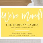 New Home Announcement Postcard, Moving Announcement Cards, New   Free Printable Moving Announcement Templates