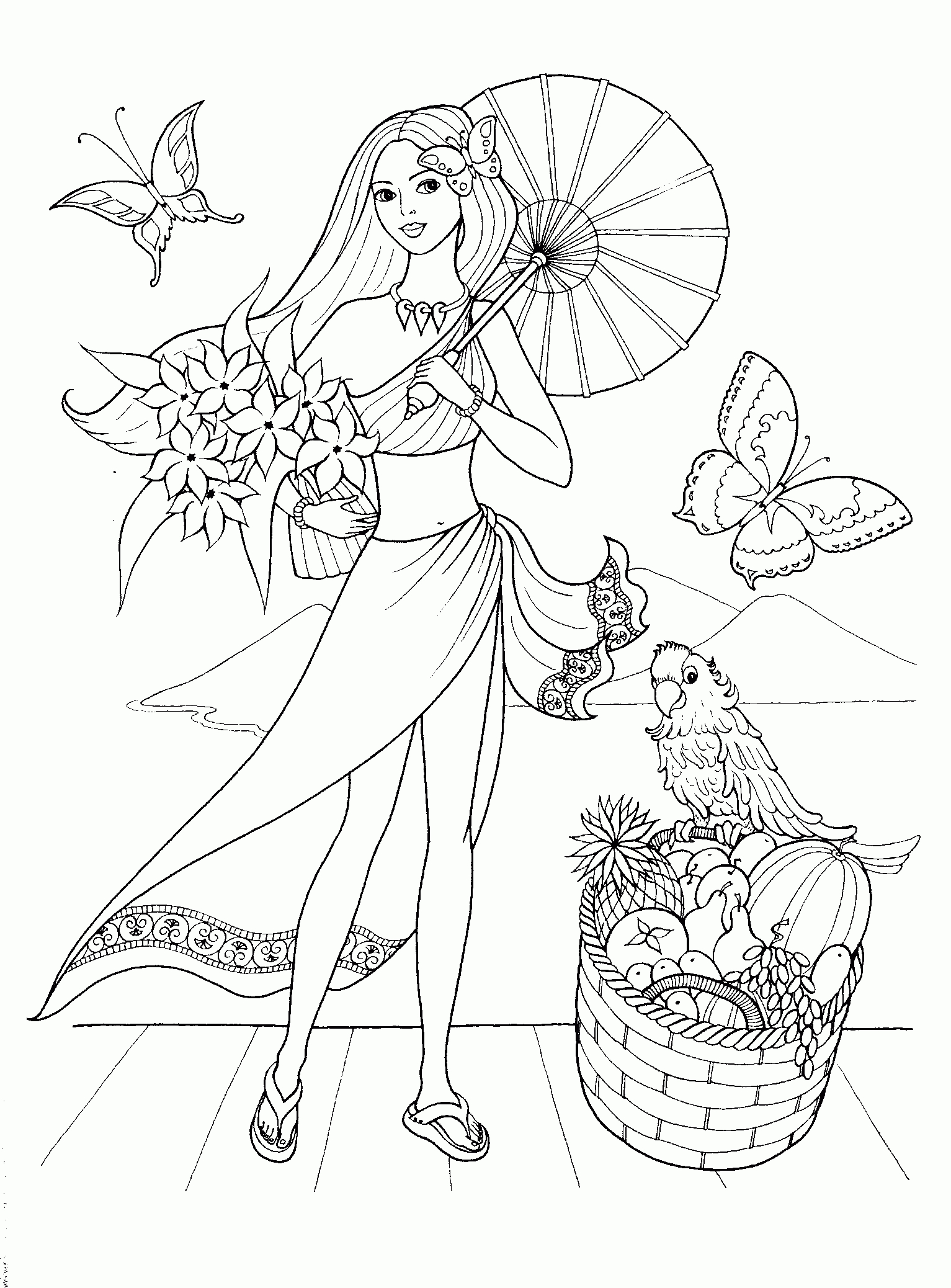 Nice Fashion Girl Coloring Pages 17 | Free Printable Coloring Pages - Free Printable Coloring Pages For Girls
