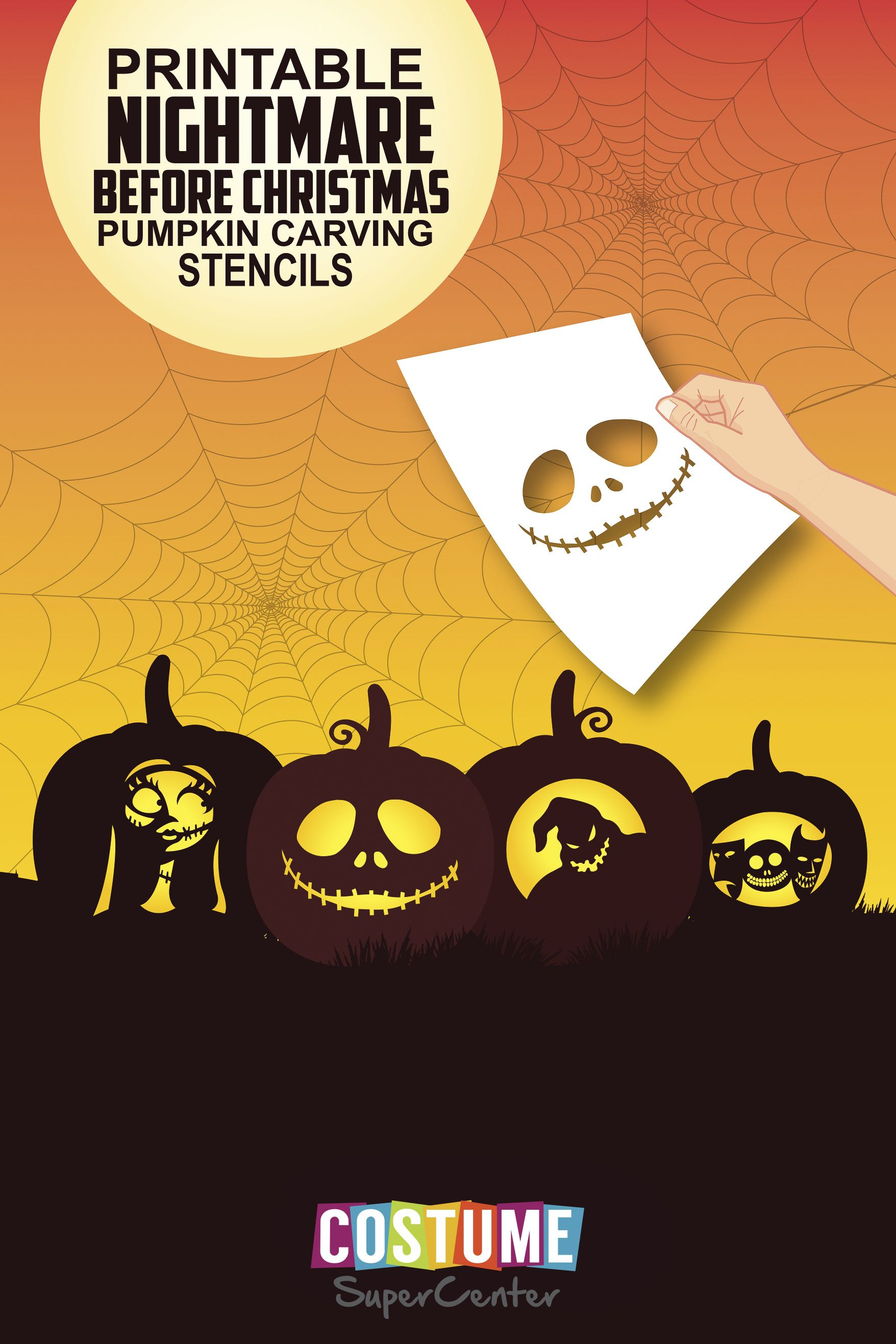 Nightmare Before Christmas Pumpkin Carving Stencils | Home Projects - Free Printable Nightmare Before Christmas Pumpkin Stencils