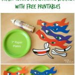 Ninja Turtle Paper Plate Banner With Free Printables | Moms   Free Printable Teenage Mutant Ninja Turtle Cupcake Toppers
