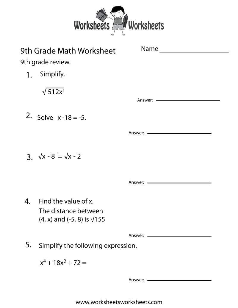 Freshman English Worksheets