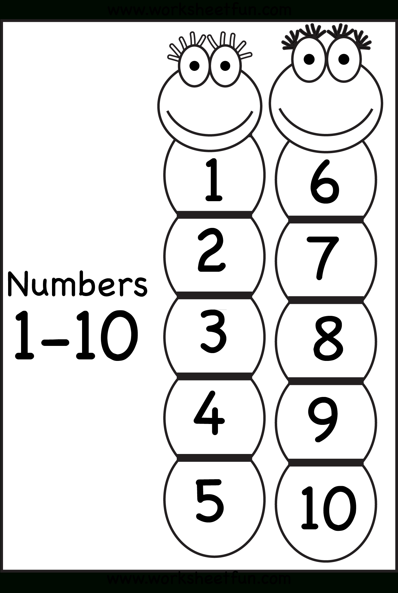 Number Chart – 1-10 / Free Printable Worksheets – Worksheetfun - Free Printable Number Chart 1 10