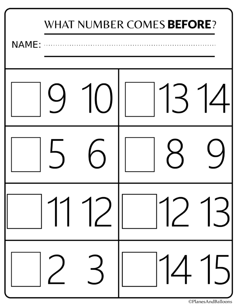 Number Order Kindergarten Free Printable Worksheets: Numbers 1-20 - Free Printable Numbers 1 20