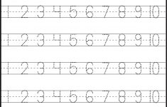 Number Tracing – 1-10 – Worksheet / Free Printable Worksheets - Free Printable Preschool Name Tracer Pages