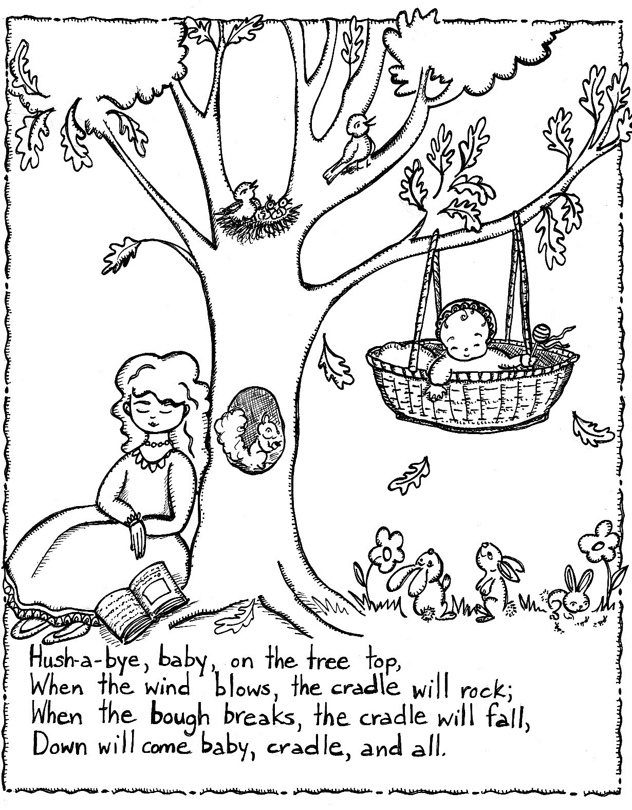 Nursery Rhymes Printables Coloring Pages. Nursery Rhyme Coloring - Free Printable Nursery Rhymes