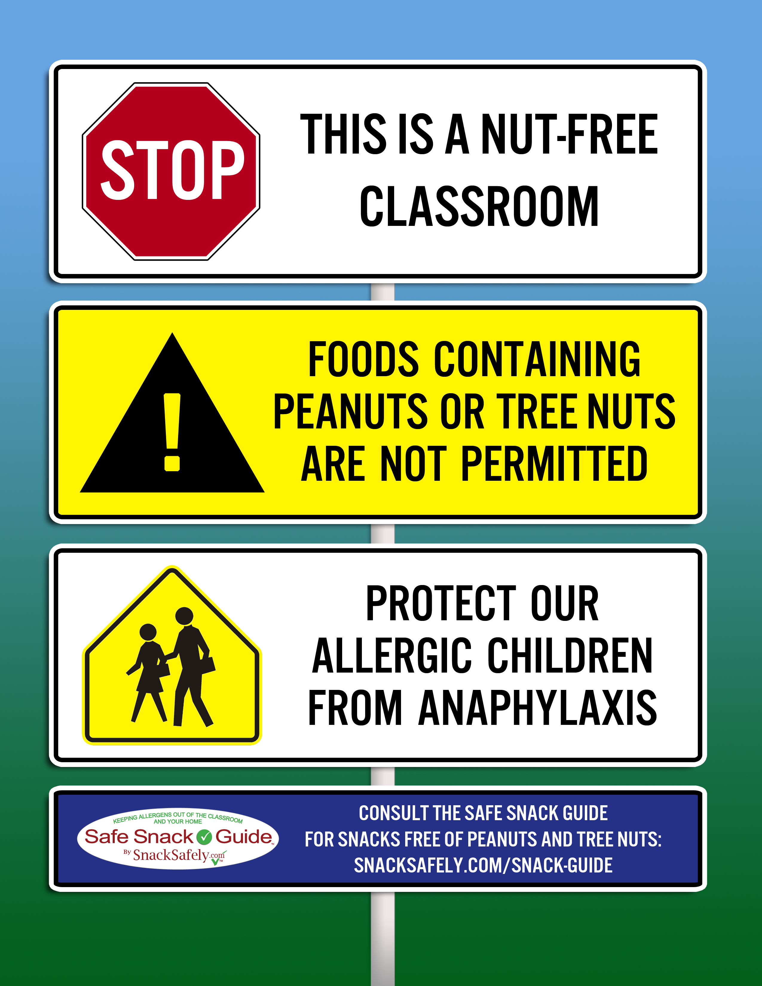 Nut-Free Notice Graphics For Your School | Snacksafely Articles - Printable Nut Free Signs