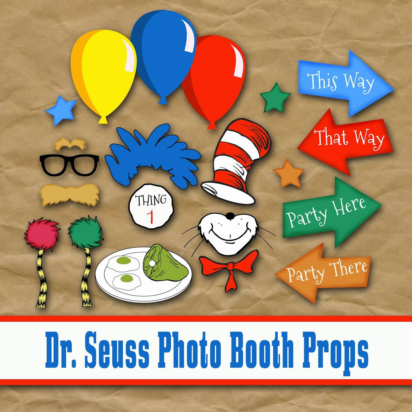 Old Market Corner: Dr. Seuss Photo Booth Printable Props - Free Printable Dr Seuss Photo Props