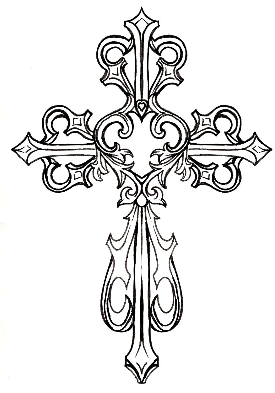 Ornate Cross Clipart #1 | Graphics &amp;amp; Printables | Pinterest | Tattoo - Free Printable Cross Tattoo Designs