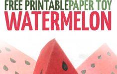 Paper Craft Templates For Play Fruit: Watermelon – Moms And Crafters - Printable Paper Crafts Free