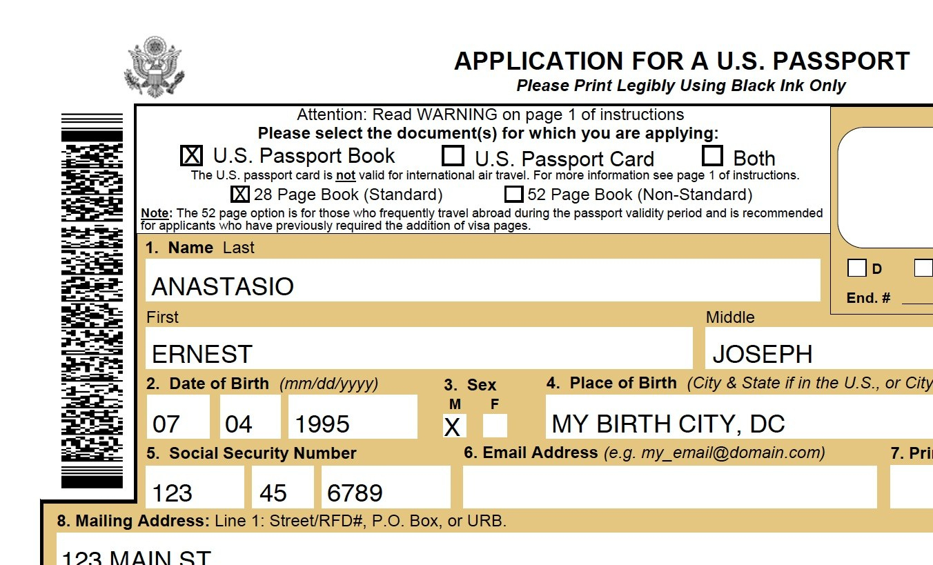 Passport Application Form Ds-11 – Printable Passport Form Best Of - Free Printable Ds 11