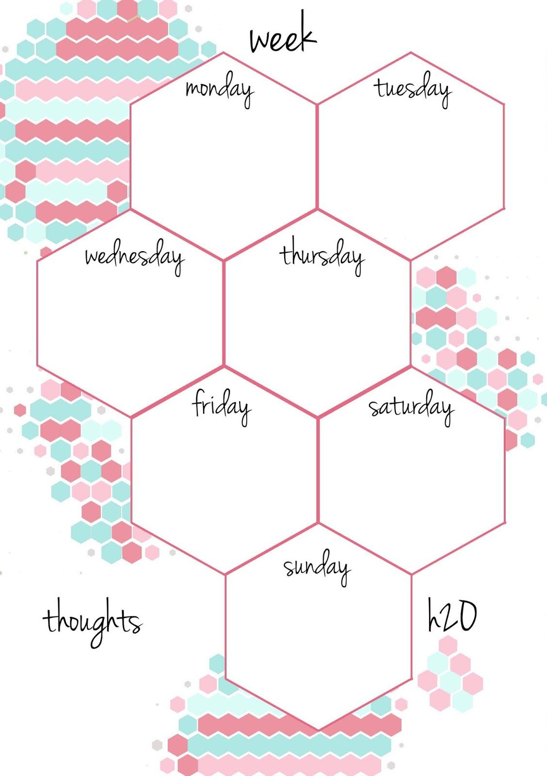 Pb And J Studio: Free Printable Planner Inserts Candy Hexagon In A5 - Free Printable Agenda 2017