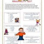 Personality Test I. Worksheet   Free Esl Printable Worksheets Made   Free Printable Personality Test