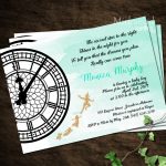 Peter Pan Baby Shower Invitation Neverland Baby Shower | Etsy   Free Printable Tinkerbell Baby Shower Invitations