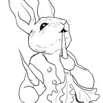 Peter Rabbit Eating Radishes Coloring Page | Free Printable Coloring   Free Printable Peter Rabbit Coloring Pages