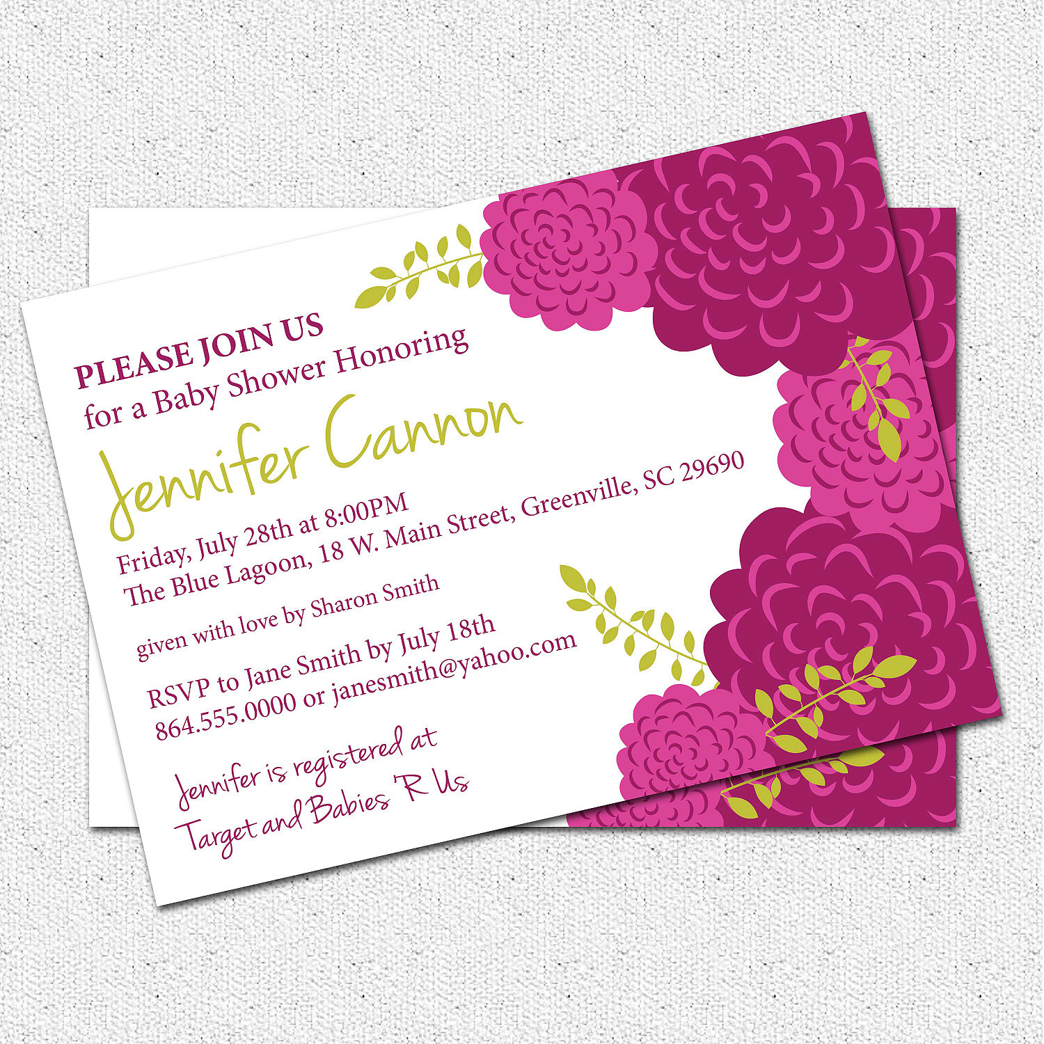 Photo : Free Printable Bridal Shower Postcard Image - Free Printable Bridal Shower Invitations Templates