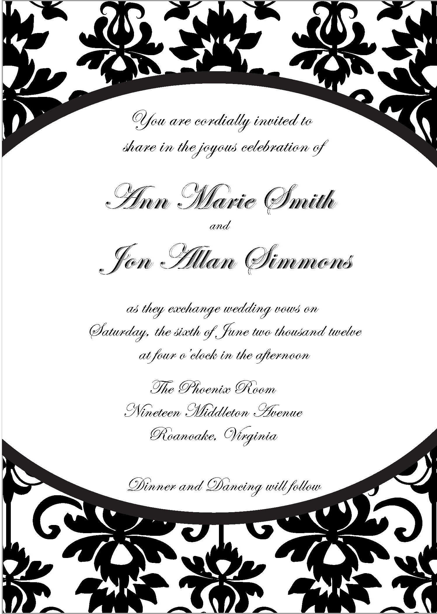 Photo : Printable Bridal Shower Invitation Image - Free Printable Black And White Baby Shower Invitations