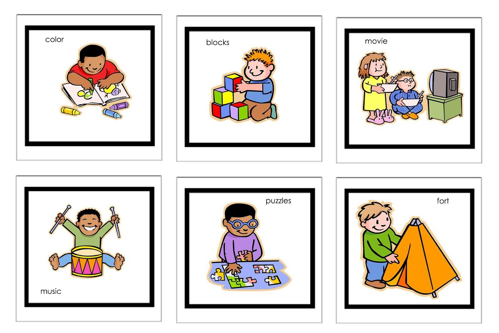 Picture Cards For Nonverbal Children | Free Printable Visual - Free Printable Picture Schedule Cards