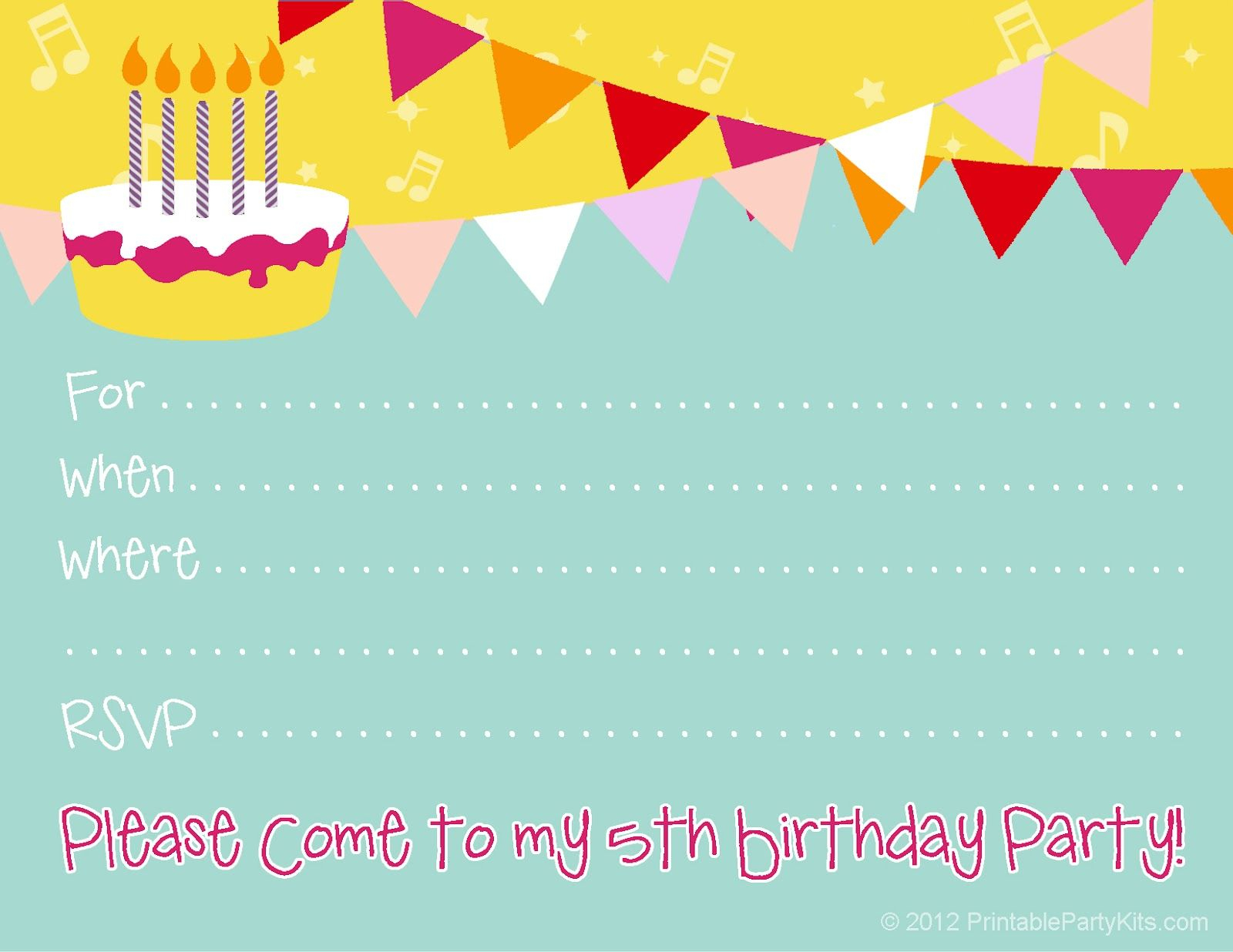 Pincarla Chadwick On Party Printables | Pinterest | Birthday - Happy Birthday Invitations Free Printable