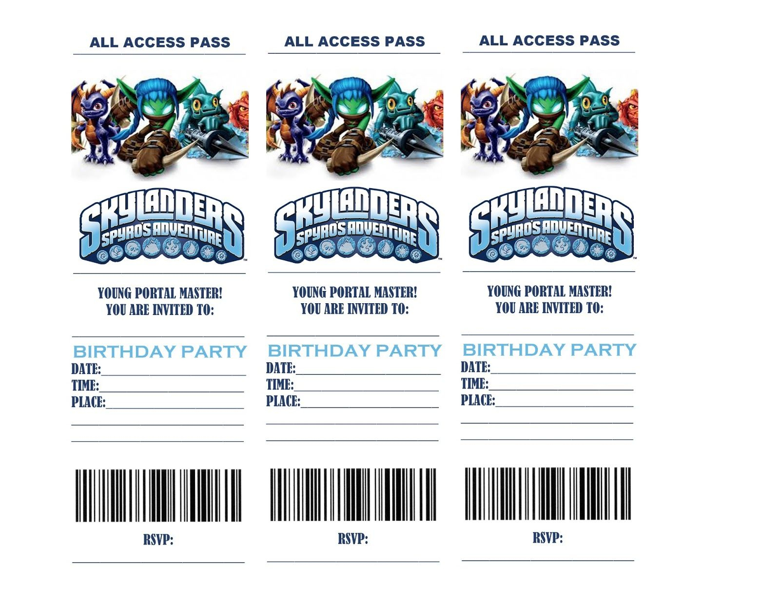 Pincrafty Annabelle On Skylanders Printables | Pinterest - Free Printable Skylander Invitations