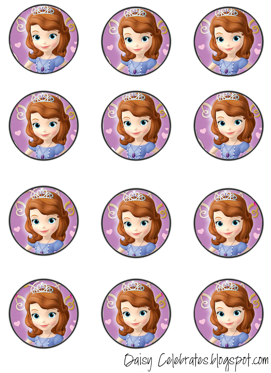 Pincrafty Annabelle On Sofia Printables | Pinterest | Sofia The - Free Printable Sofia Cupcake Toppers