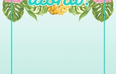 Pineapple Luau Perimeter - Free Printable Birthday Invitation - Free Printable Luau Baby Shower Invitations