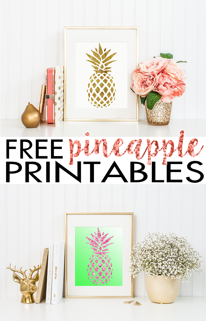 Pineapple Wall Art | Free Printable - Hairspray And Highheels - Free Printable Art