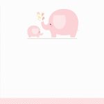 Pink Baby Elephant   Free Printable Baby Shower Invitation Template   Free Printable Baby Shower Cards Templates