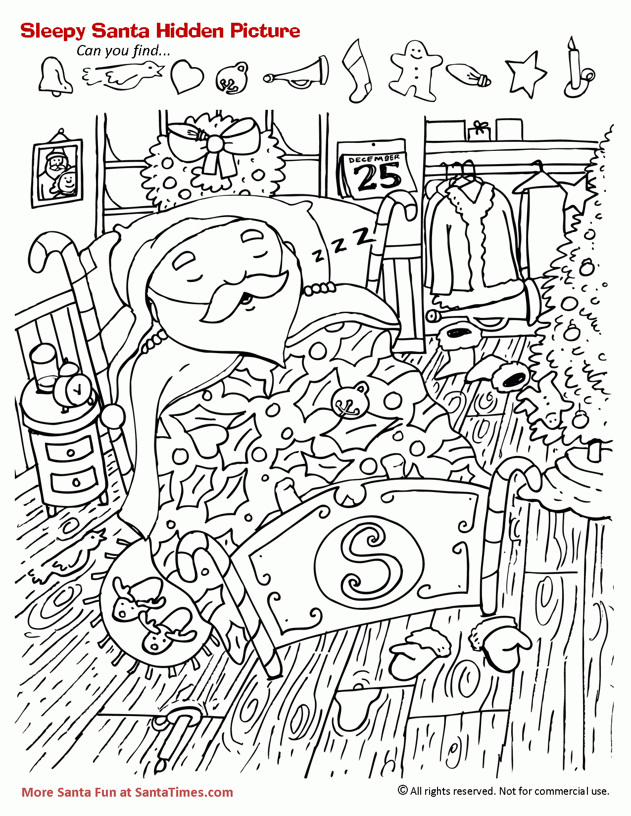 Pinmark A. Hicks, Artist On Printable Christmas Coloring And - Free Printable Christmas Hidden Picture Games