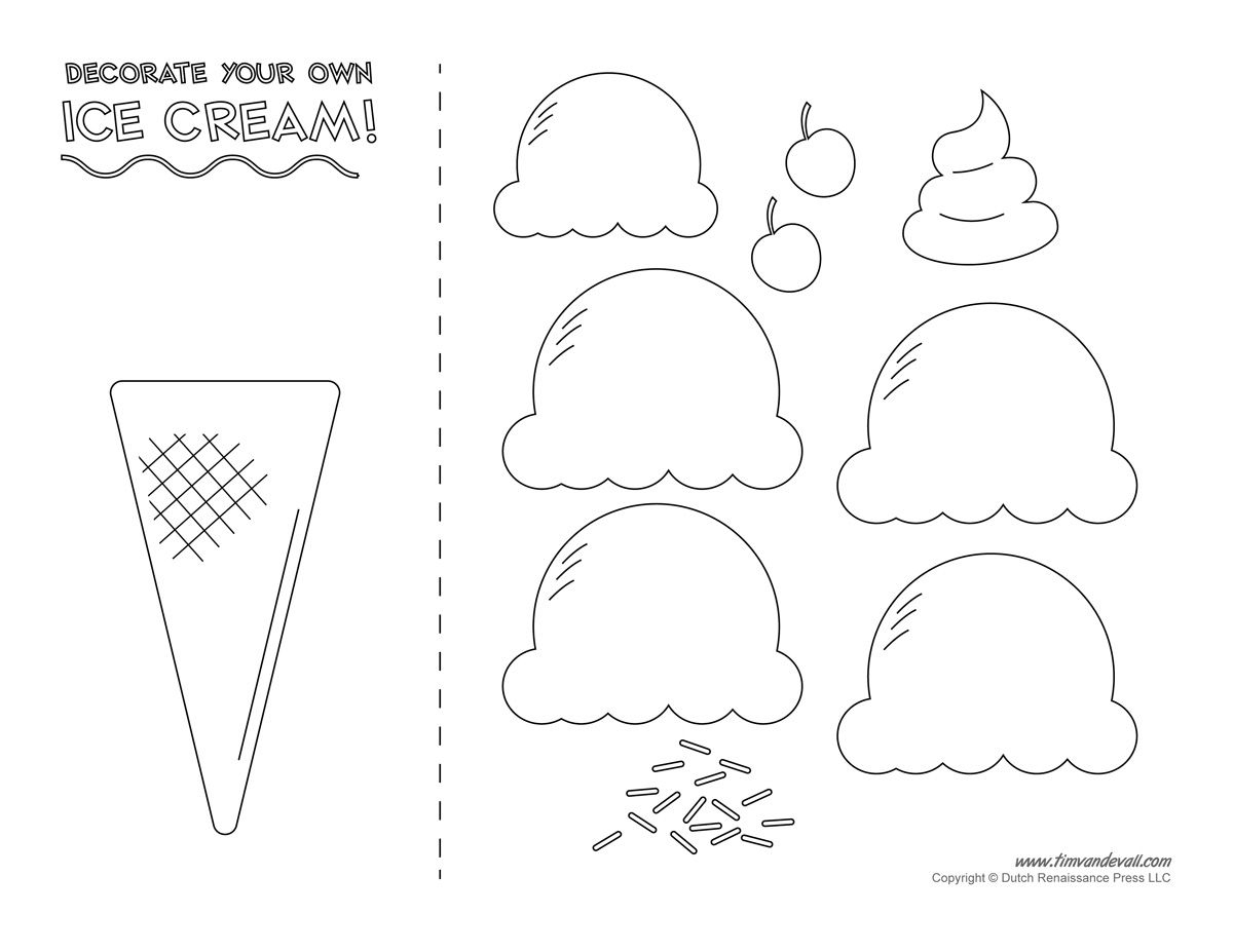 Pinmila Bravo On Ice Cream Decor | Ice Cream Template, Ice Cream - Ice Cream Cone Template Free Printable