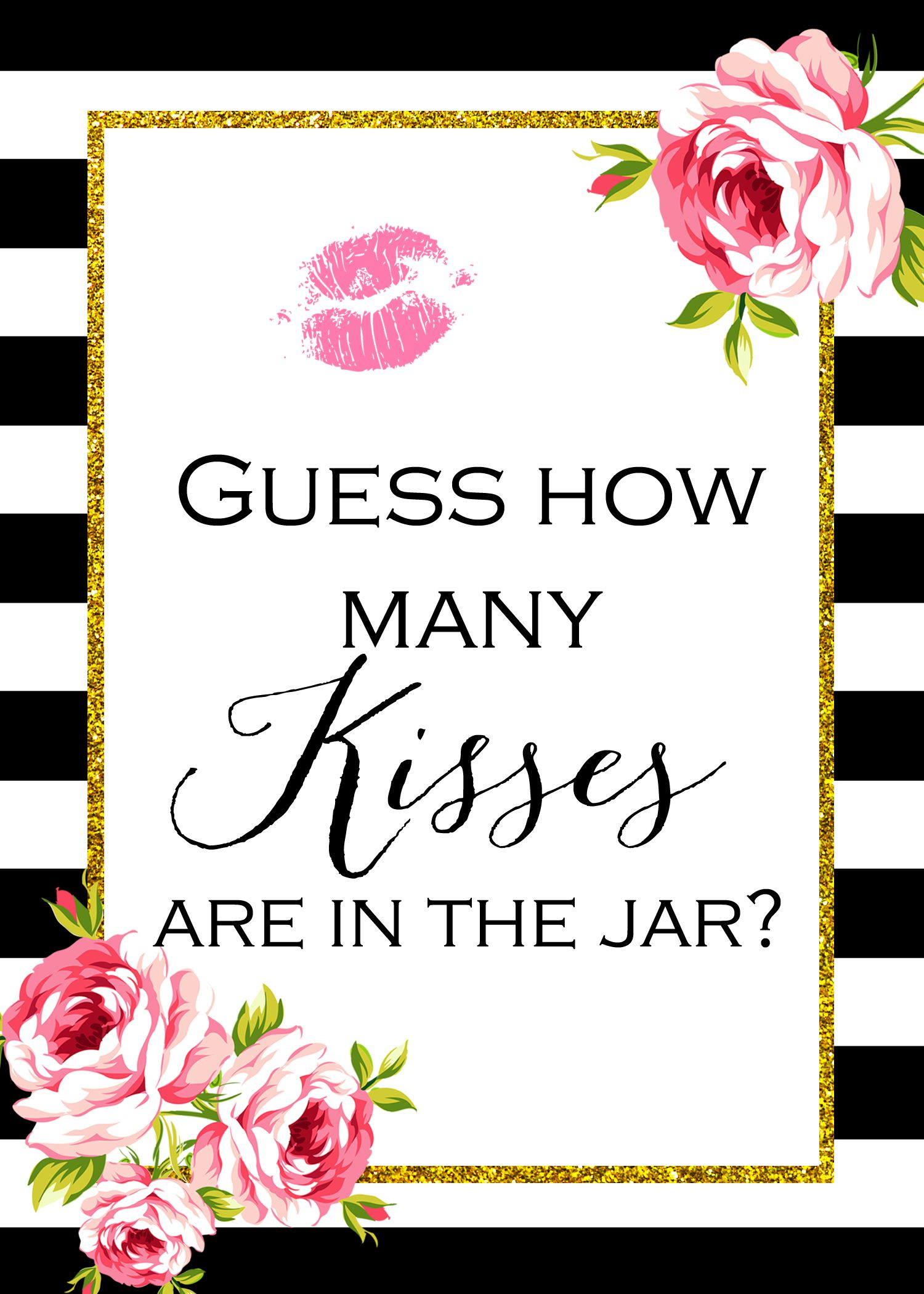 Pinpeggy Williams On Wedding | Pinterest | Bridal Shower - How Many Kisses Game Free Printable