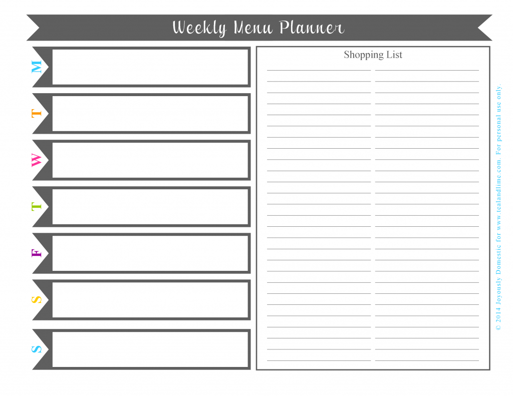 Plan Your Weekly Dinner Menu In Under 30 Minutes (Free Printable - Free Printable Weekly Dinner Menu Planner