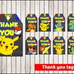 Pokemon Birthday Party Printable Tags And Labels | Birthday Wikii   Free Printable Pokemon Thank You Tags