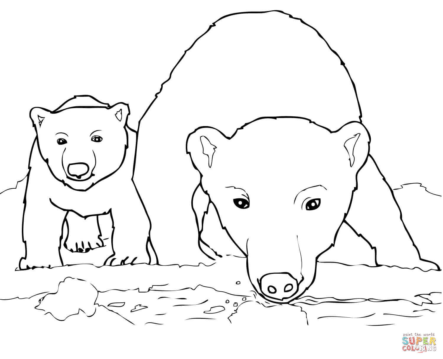 Polar Bears Coloring Pages | Free Coloring Pages - Polar Bear Printable Pictures Free