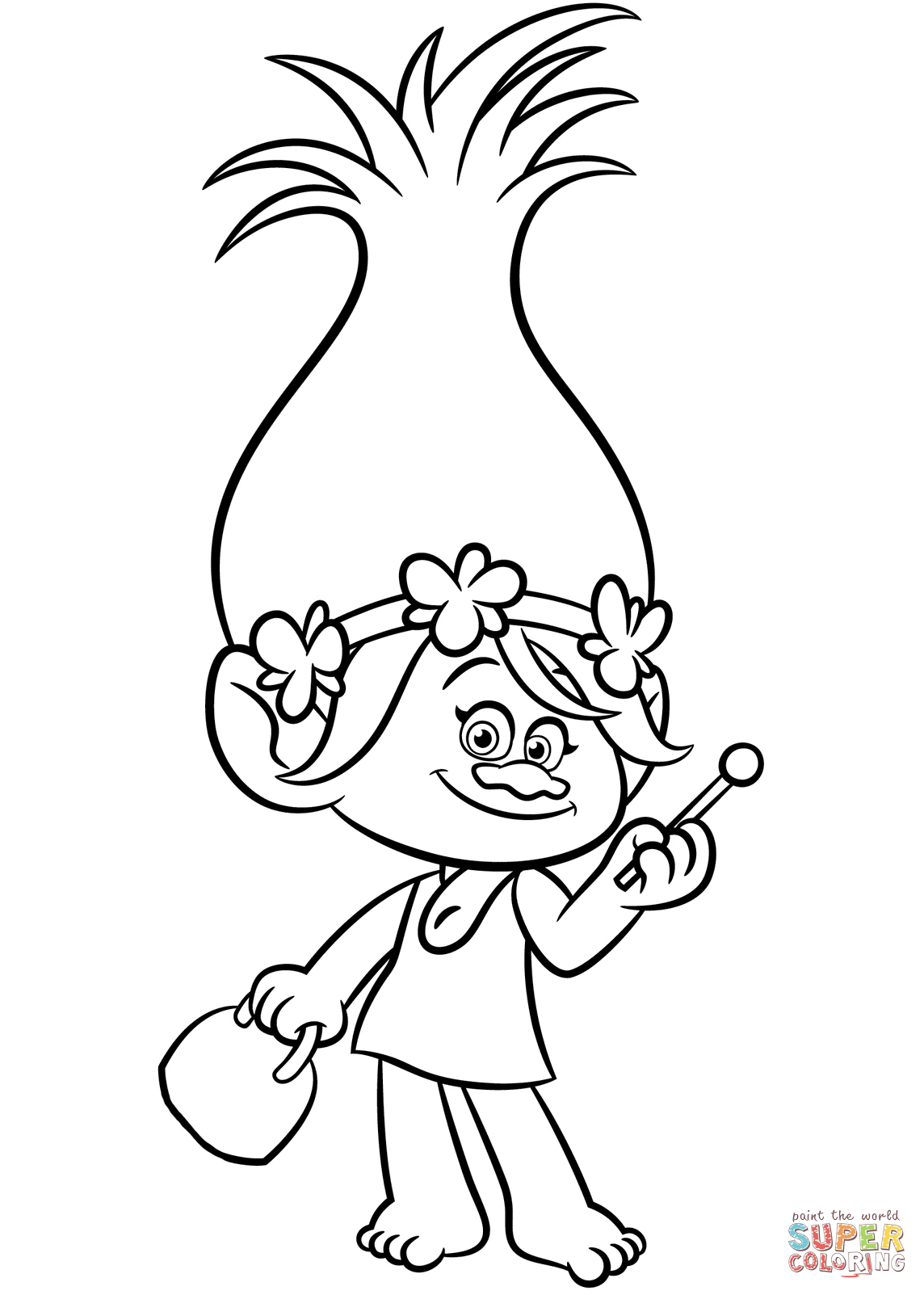 Poppy From Trolls Coloring Page | Free Printable Coloring Pages - Free Printable Troll Coloring Pages