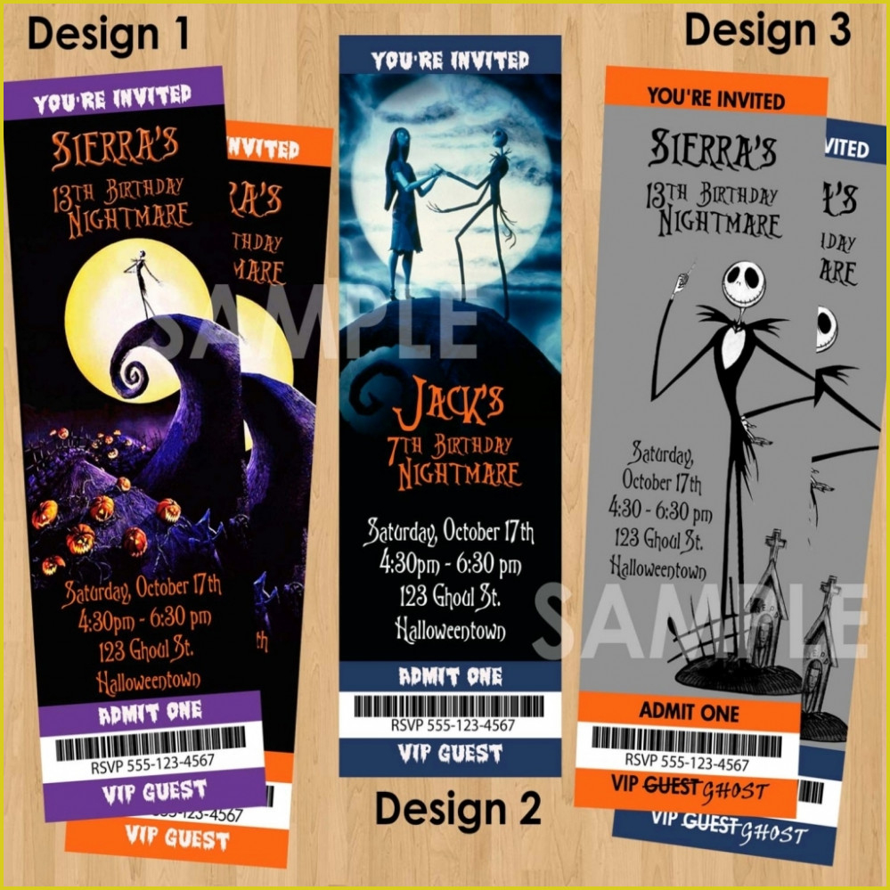 Popular Nightmare Before Christmas Birthday Invitations As How To - Free Printable Nightmare Before Christmas Birthday Invitations