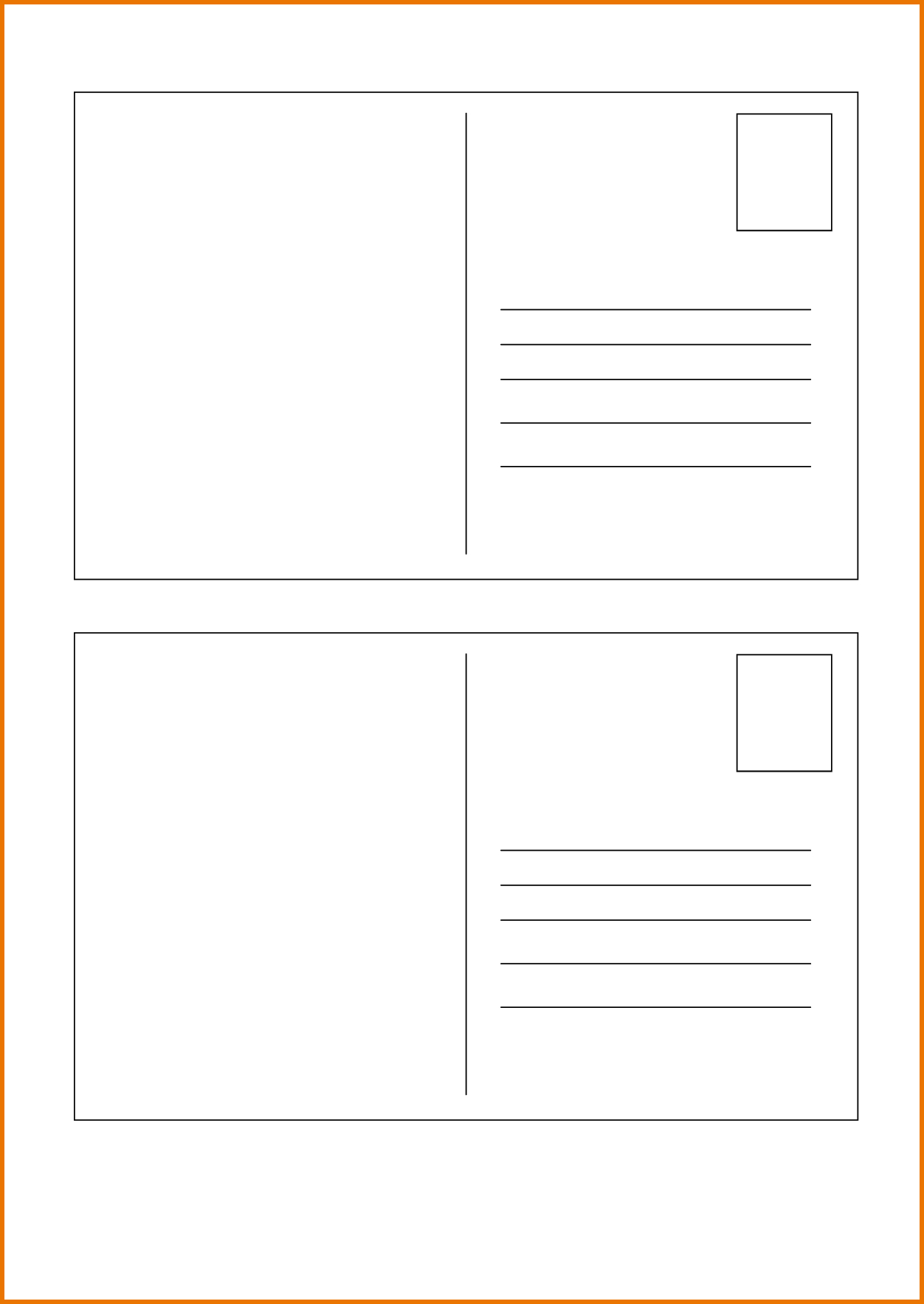 Postcard Template Postcard Printing Postcard Template Postcard - Free Printable Postcard Template