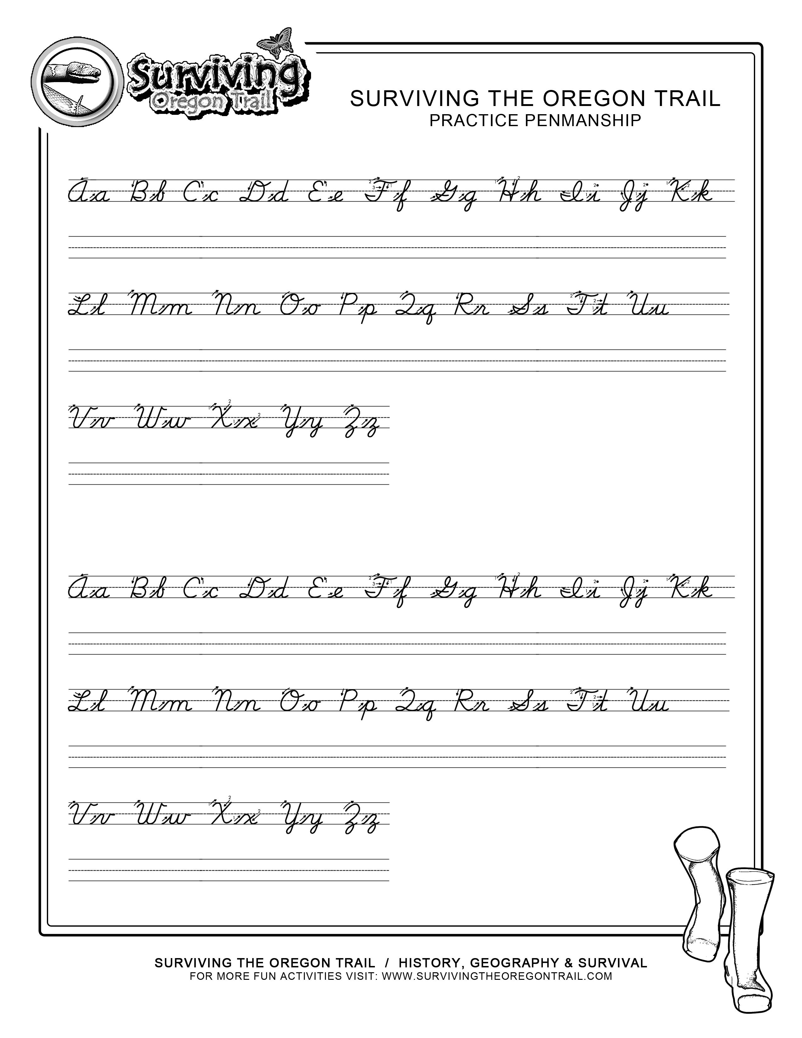 Free Cursive Letters Worksheet