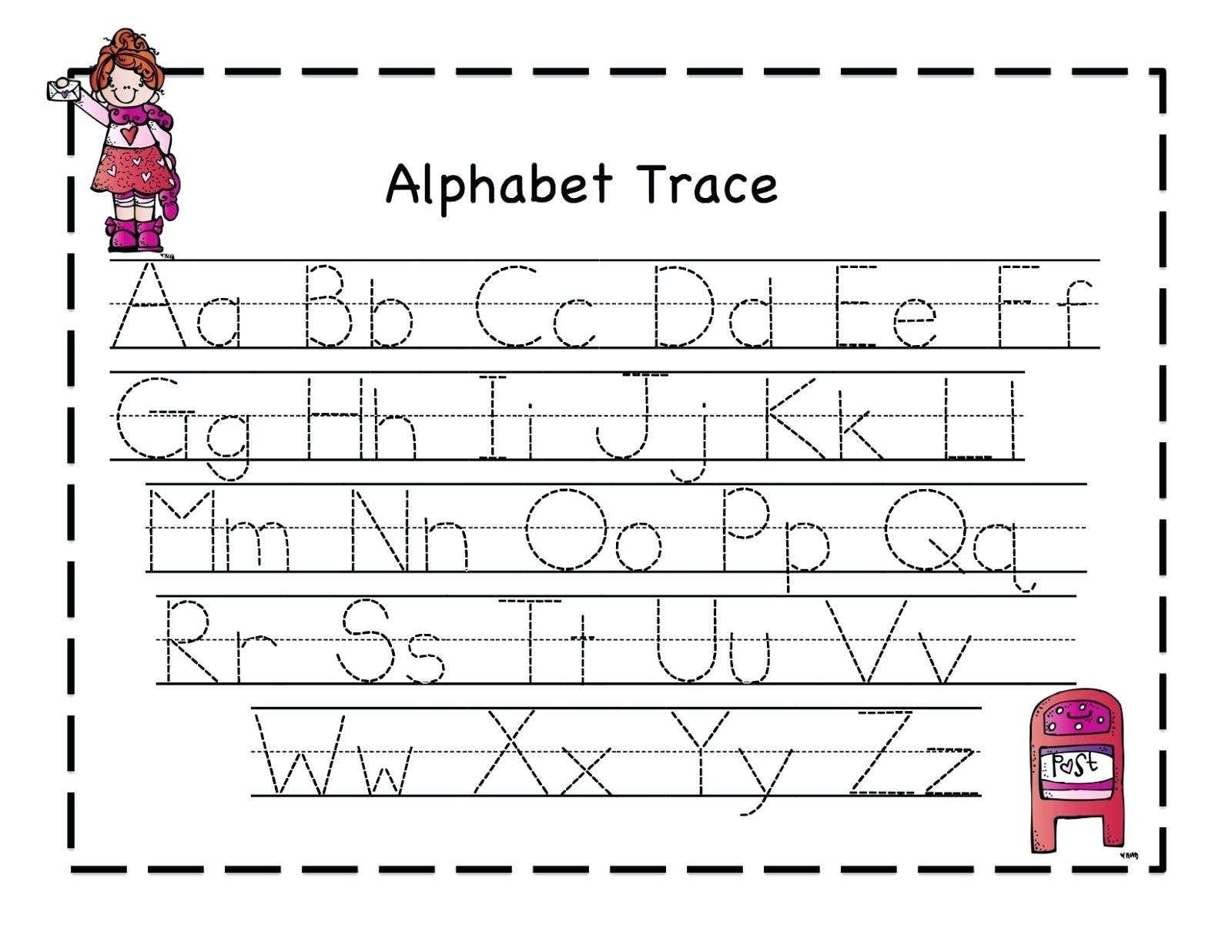 Pre K Letter Tracing Worksheets A With Pre Kindergarten Alphabet - Free Printable Alphabet Worksheets For Kindergarten
